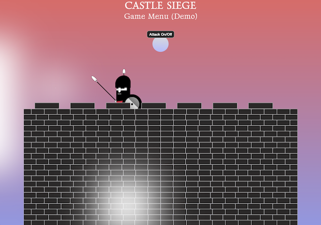 cartoon soldier pacing the top of a castle turret