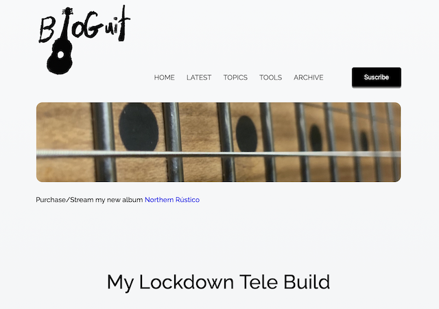 blog website about guitars